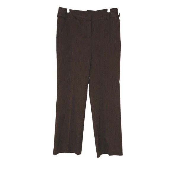 AGB Pants - AGB Petite NWT Women’s Brown Pinstripe Wide leg Dress Pants Size 8P